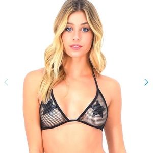 iHeartRaves Electric Net Bikini Top